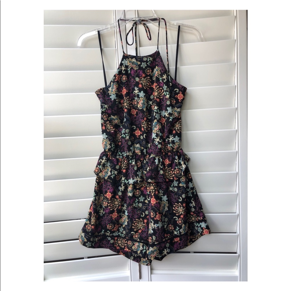 Fabrik floral peplum romper
